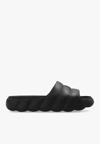MONCLER LILO QUILTED RUBBER SLIDES