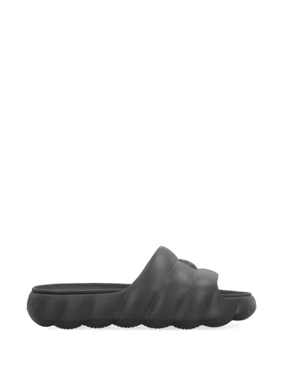 Moncler Lilo Quilted Slides In Black