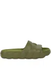 Moncler Lilo Quilted Slides In Green