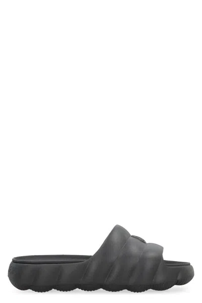Moncler Lilo Rubber Slides In Black
