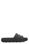 Moncler Rubber Slides With Eva And Textured Sole In Black