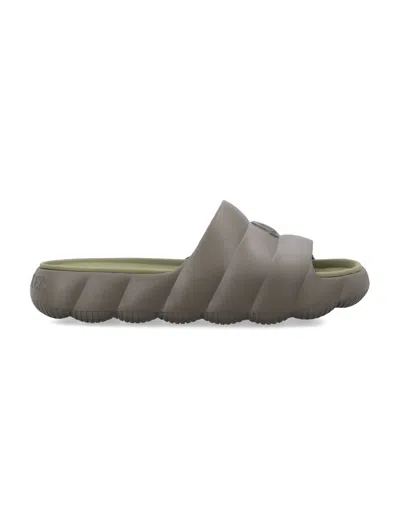 Moncler Lilo Quilted Eva Sliders In Gray