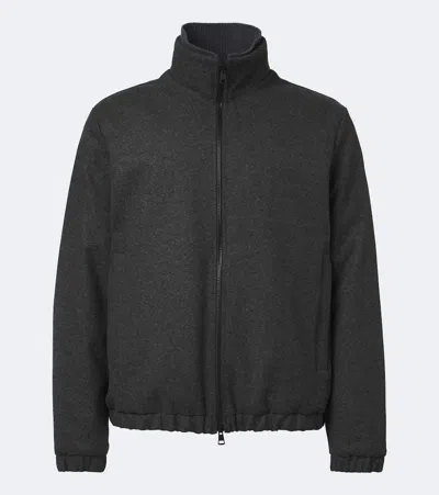 Moncler Limberl Flannel Down Jacket In Black