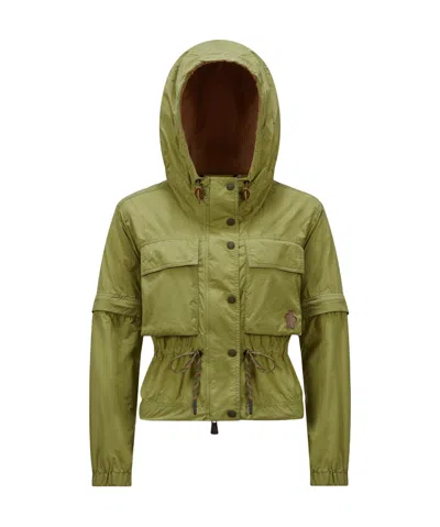 Moncler Limosee Hooded Ripstop Jacket In Green