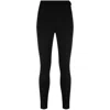 Moncler Brand-embossed Slim-fit High-rise Stretch-woven Leggings In Silver