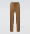 Moncler Drawstring-waist Straight-leg Pants In Beige
