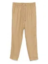 Moncler Linen Track Pants In Neutrals