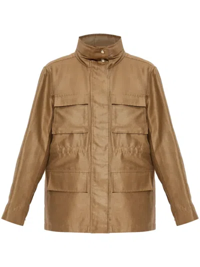 MONCLER LINEN UTILITY JACKET