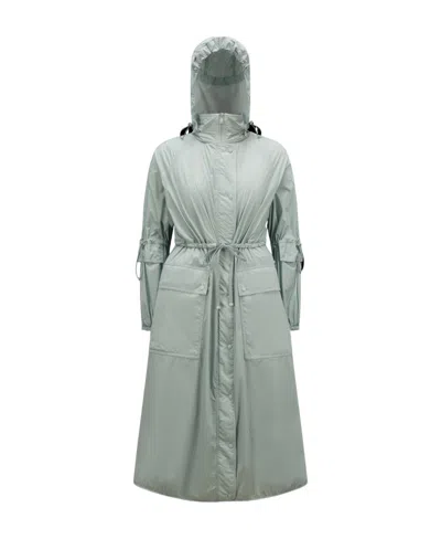 Moncler Lins Long Parka In Gray