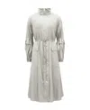 Moncler Lins Parka Maxi Coat In Gray