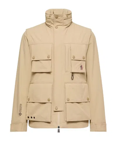 Moncler Lione Hooded 2-in-1 Field Jacket In Neutral