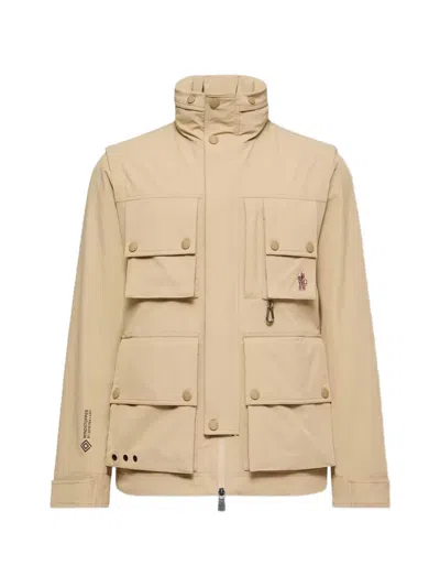 Moncler Lione Hooded 2-in-1 Field Jacket In Neutral