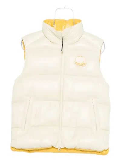Moncler Lipsi Quilted Logo Vest In Yellow