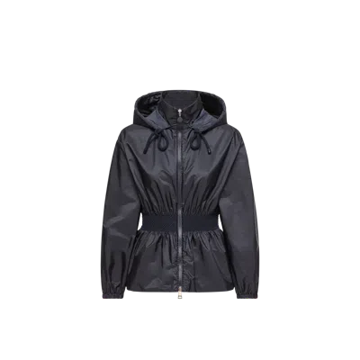 Moncler Veste De Pluie Liriope À Capuche, Femme, Bleu, Taille: 3 In Black