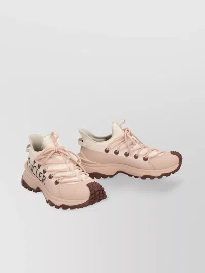Moncler Lite 2 Low-top Sneakers With Vibram Sole In Powder