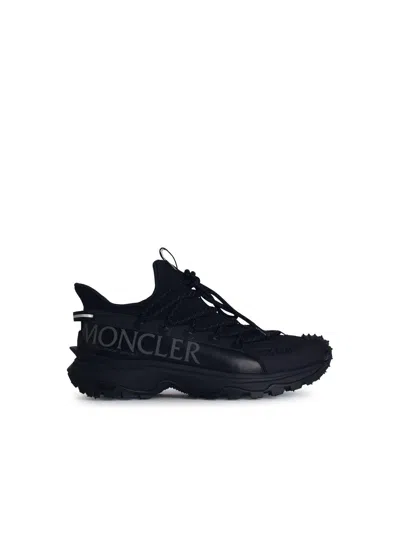 Moncler 'lite2' Black Tech Fabric Sneakers Men
