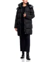 Moncler Litte Long Down Puffer Coat With Detachable Hood In Multi
