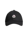 Moncler Black Cotton Cap In Black