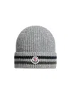 Moncler Logo Hat In Gray