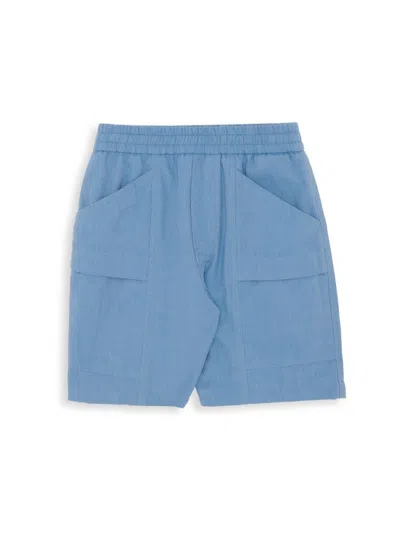 Moncler Little Boy's & Boy's Flat Front Shorts In Denim
