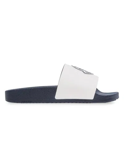 Moncler Petit Basile Slides In White