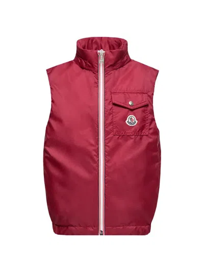 Moncler Jr Sacide Vest In Red