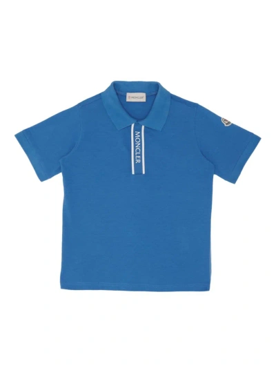 Moncler Little Boy's & Boy's Short-sleeve Cotton Polo In Blue