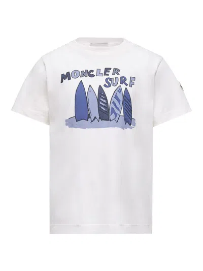 Moncler Kids' Little Boy's Crewneck T-shirt In Cotton In White