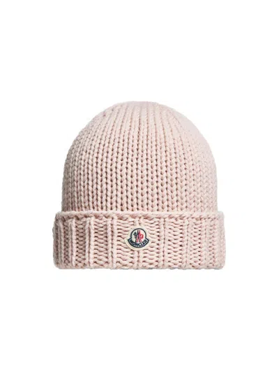 Moncler Kids' Wool Beanie In Pink