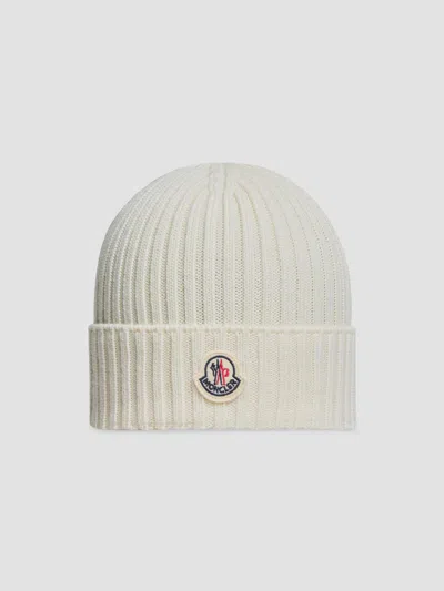 Moncler Little Girl's & Girl's Beanie Hat In Wool In White
