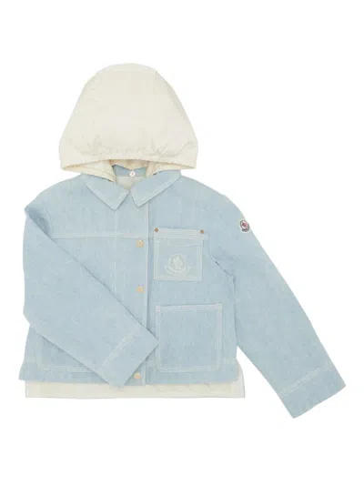 Moncler Little Kid's & Kid's Esbly Hooded Jacket In Denim