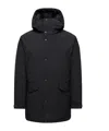 Moncler Mens Black Livradois Logo-patch Down Parka Jacket In Black