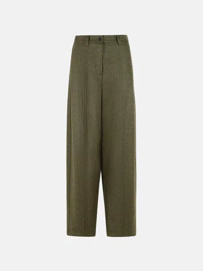 Moncler 'loden' Olive Green Virgin Wool Pants