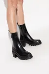 Moncler Loftgrip Block Heel Rain Boot In Black