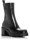 Moncler Loftgrip Block Heel Rain Boot In Black