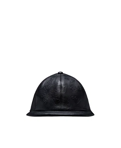 Moncler Logo Affixed With A Baseball Hat In Black