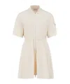 Moncler Fit-and-flare Mini Shirtdress In Nude