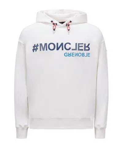 Moncler Logo Hoodie In White