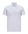 Moncler Logo-appliqué Cotton Polo Shirt In White