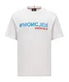 Moncler White Logo Print Cotton T-shirt In White