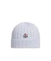 Moncler Wool Beanie In White
