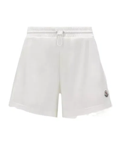 Moncler Jersey Shorts In White