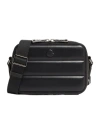 Moncler Horizontal Leather Crossbody Bag In Black