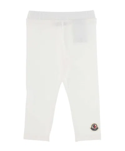 Moncler Logo-appliqué Leggings In White