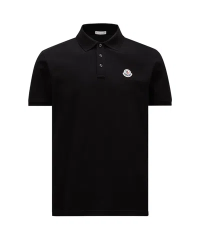 MONCLER MONCLER LOGO PATCH SHORT-SLEEVED POLO SHIRT