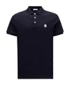 Moncler Shortsleeved Polo Shirt In Blue