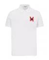 Moncler Logo Embroidered Short-sleeved Polo Shirt In White