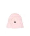 Moncler Wool Beanie In Pink