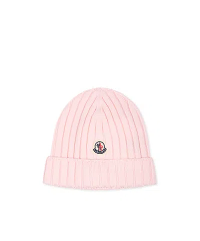 Moncler Wool Beanie In Pink