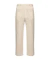 Moncler Logo-appliqué Straight Trousers In White